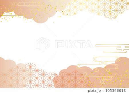 秋　和柄　金・高級感・雲　背景　敬老の日　お歳暮	 105346018