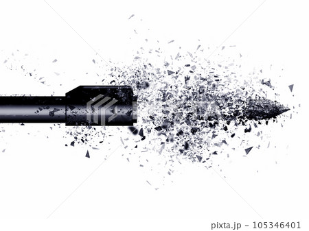 拳銃から発射された銃弾の3dイラスト 105346401