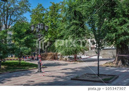 Spaso-Preobrazhensky Cathedral damaged by a Russian missile in Odessa, Ukraine Spaso-Preobrazhensky Cathedral damaged by a Russian missile in Odessa, Ukraine 105347307