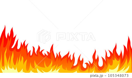 Cartoon Fire Flames Set isolated on White Background Cartoon Fire Flames Set isolated on White Background 105348073