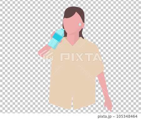A woman drinking water. Stay hydrated. vector illustration 105348464