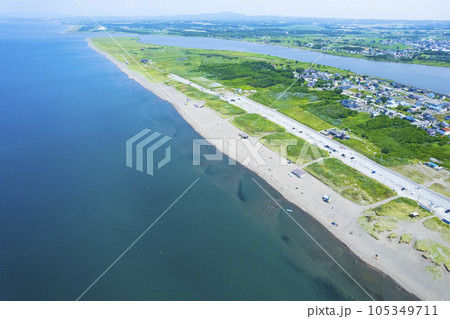 空から見た海水浴場イメージ 105349711