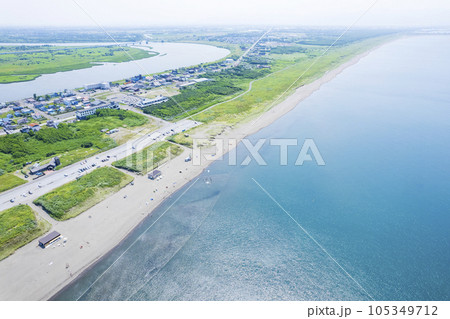 空から見た海水浴場イメージ 105349712