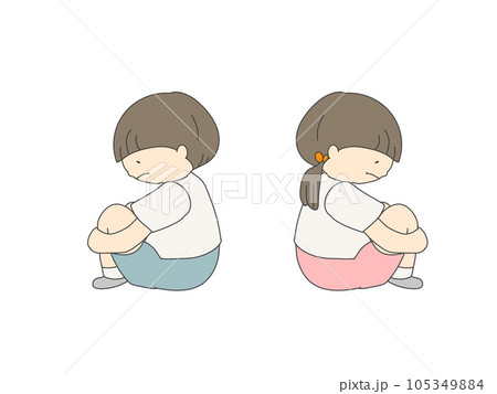 1人になりたい 男の子と女の子 1人になりたい 男の子と女の子 105349884