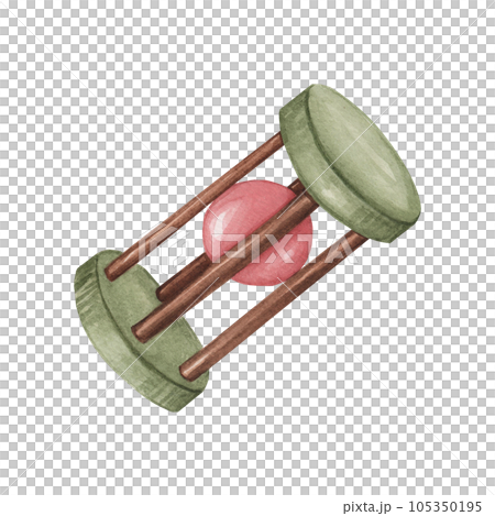 Hamster toy on a white background. watercolor illustration. Clipart design for baby poster, sticker, fabric, nursery room decor, wrapping paper, invitation card. Hamster toy on a white background. watercolor illustration. Clipart design for baby poster, sticker, fabric, nursery room decor, wrapping paper, invitation card. 105350195
