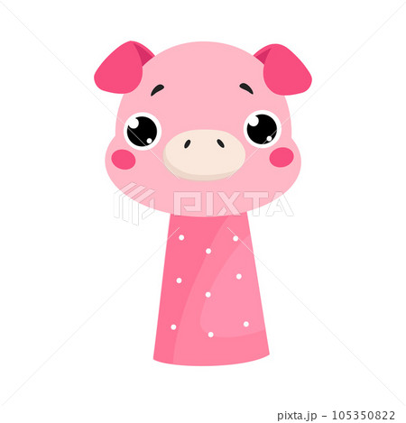 Pig Finger Toy and Puppet for Entertainment Play Vector Illustration 105350822