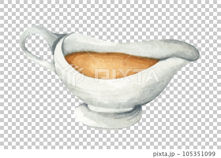 Watercolor illustration of a variety of holiday (Thanksgiving and Christmas) food 105351099