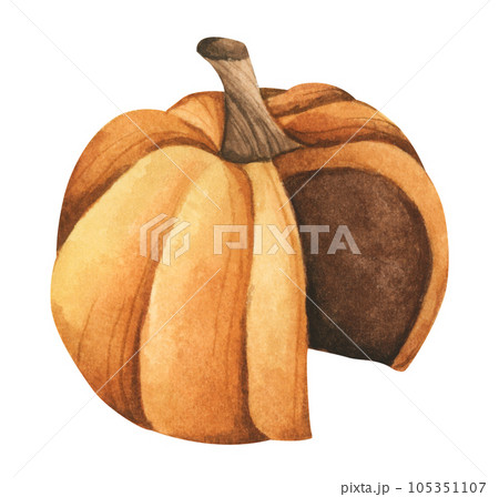 Watercolor illustration of a variety of holiday dessert. 105351107