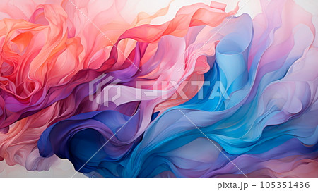 abstract paint spots that create a harmonious composition. Generative AI abstract paint spots that create a harmonious composition. Generative AI 105351436