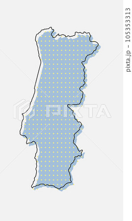 Vector map Portugal for points, dotted template 105353313
