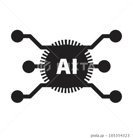 AI, Artificial intelligence icon digital micro chip for computer and technology illustration AI, Artificial intelligence icon digital micro chip for computer and technology illustration 105354323