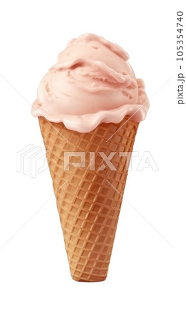 Ice cream cone isolated 105354740