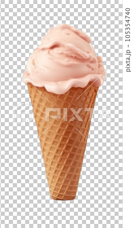 Ice cream cone isolated 105354740