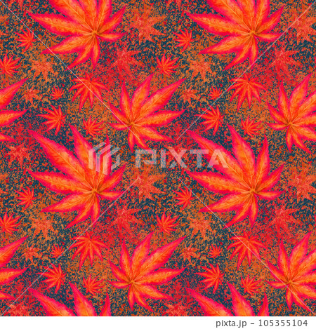 Seamless pattern of red maple leaves Seamless pattern of red maple leaves 105355104