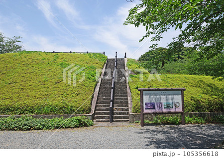 山口県下関市の関見台公園にある串崎城跡 山口県下関市の関見台公園にある串崎城跡 105356618