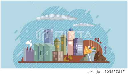 Metaphor for ecological travel, conservation, climate change, global warming and the fragility of nature. Supporting earth together, recycling waste, growing plants and choosing renewable resources 105357845