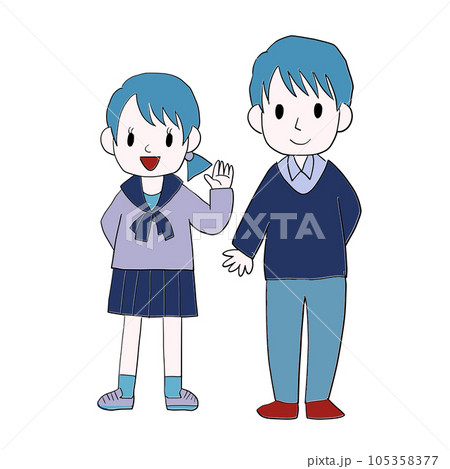 男子学生と女子学生 男子学生と女子学生 105358377