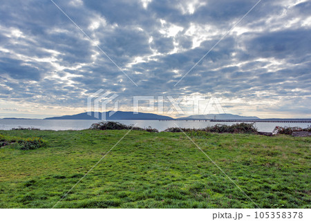 Extended overview of the Pacific ocean bay in Belingham, Washington, USA Extended overview of the Pacific ocean bay in Belingham, Washington, USA 105358378