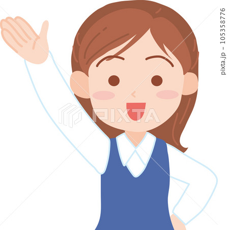 会社員_笑顔で元気そうな若い女性社員_上半身 105358776