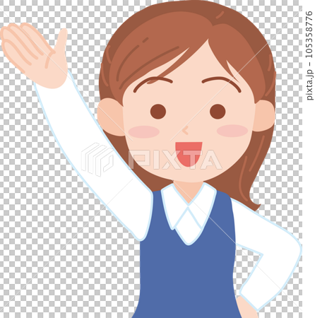 会社員_笑顔で元気そうな若い女性社員_上半身 105358776