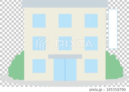 会社_三階建の会社建物 105358790