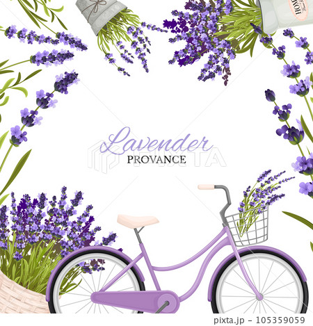 Lavender Provance Frame Composition 105359059