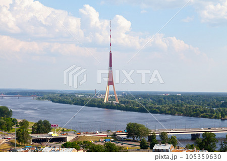Aerial view of the Riga Radio and TV Tower Aerial view of the Riga Radio and TV Tower 105359630