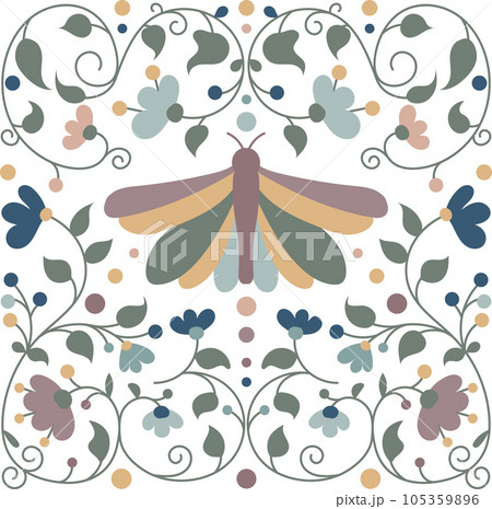 Mexican otomi embrodery seamless pattern. Colorful Mexican Traditional Textile Embroidery Style. Folk otomi style graphic, wallpaper. Festive mexican floral motif. Mexican otomi embrodery seamless pattern. Colorful Mexican Traditional Textile Embroidery Style. Folk otomi style graphic, wallpaper. Festive mexican floral motif. 105359896
