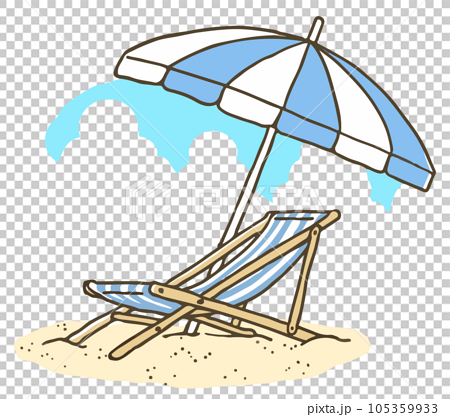 Beach umbrella. Drawn in chalk icon. Stock Vector by ©VisualGeneration  106283472