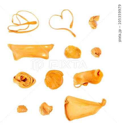 Chewing Gum Isolated, Fruit Bubble Gum Set, Pink Bubblegum on White Background 105359979