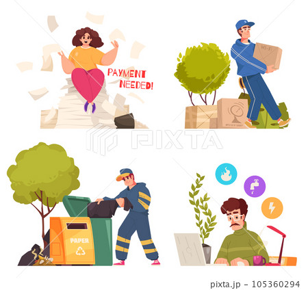 Public Utilities Cartoon Set 105360294