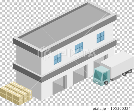 一個簡單的倉庫的例證 105360324