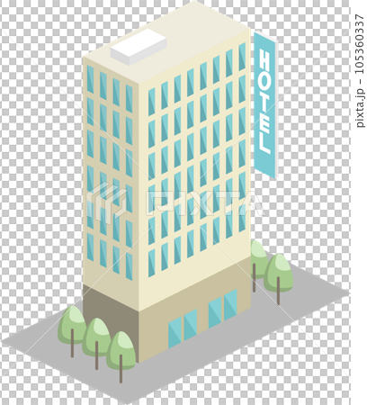 簡單酒店的 3d 插圖 簡單酒店的 3d 插圖 105360337