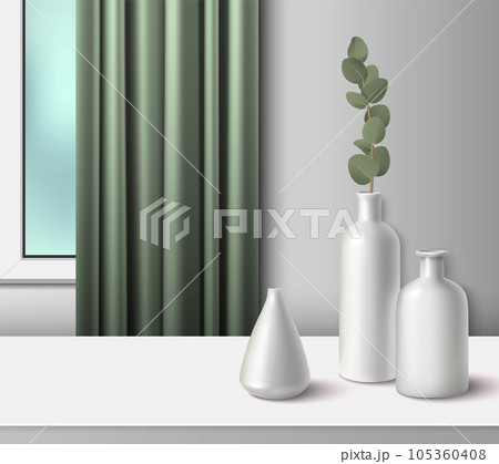 Ceramic Vases Composition 105360408
