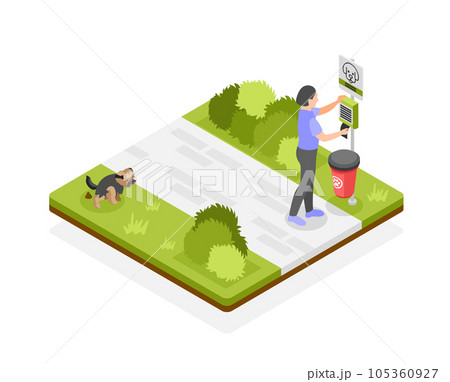 People Clean After Dog Concept 105360927