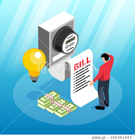 Bill Isometric Vector Illustration Bill Isometric Vector Illustration 105361443