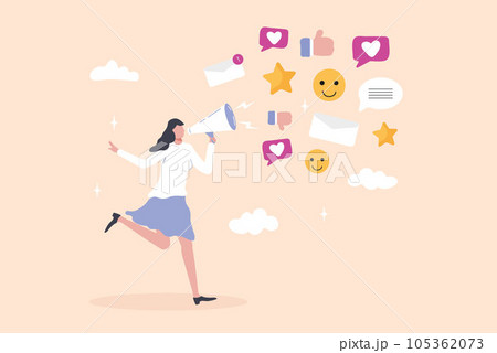 PR, marketing campaign, strategy concept vector. Marketer announce via, mass media, promotion your business. Public relations concept for web, app. PR, marketing campaign, strategy concept vector. Marketer announce via, mass media, promotion your business. Public relations concept for web, app. 105362073