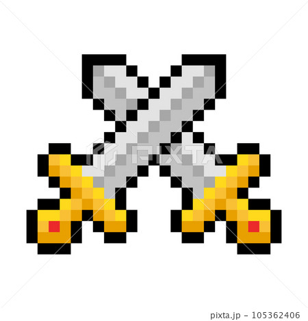 minecraft swords crossed