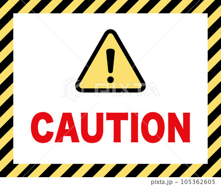 CAUTION：注意喚起の案内板（英語） 105362605