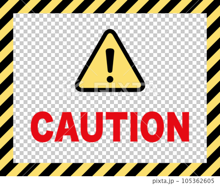 CAUTION：注意喚起の案内板（英語） 105362605