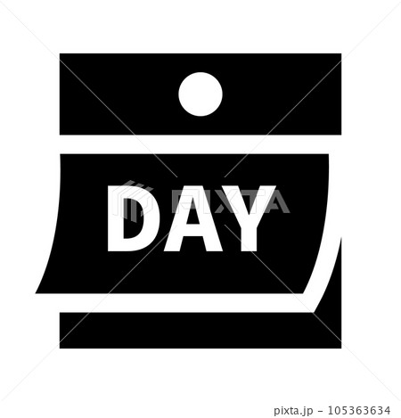 スケジュール、日を表す塗りつぶしスタイルのアイコン 105363634