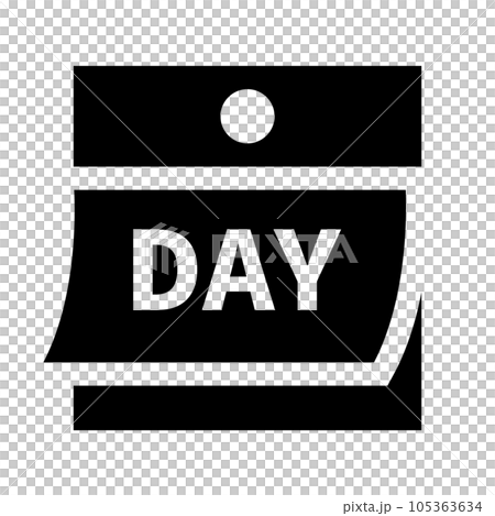 スケジュール、日を表す塗りつぶしスタイルのアイコン 105363634