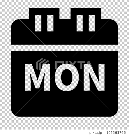 代表一周中的幾天、星期一的填充樣式圖標 105363766