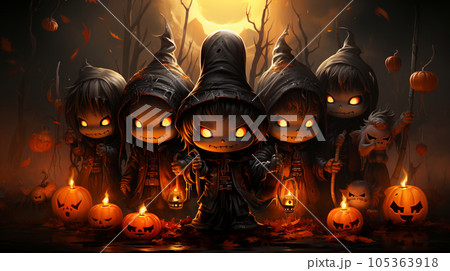 本格的なハロウィン仮装をしている子供