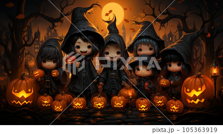 本格的なハロウィン仮装をしている子供
