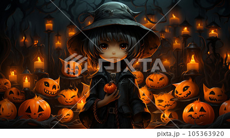 本格的なハロウィン仮装をしている子供