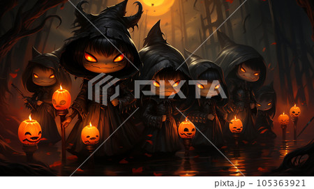本格的なハロウィン仮装をしている子供