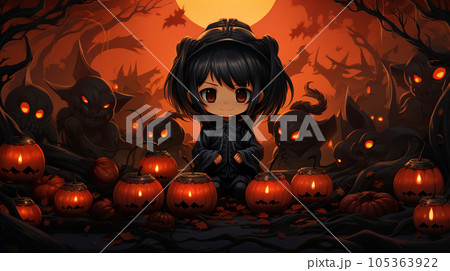本格的なハロウィン仮装をしている子供