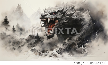 龍の水彩画