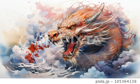 龍の水彩画